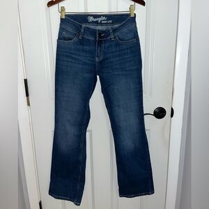 wrangler low rise bootcut jeans